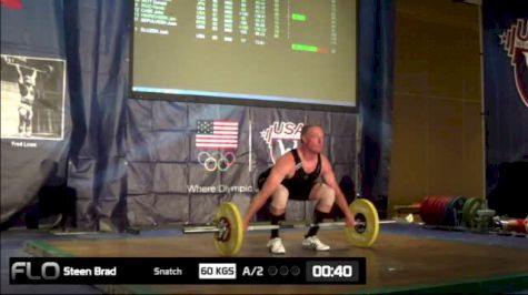 Brad Steen (M60, 94kgs) Snatch 60 kgs