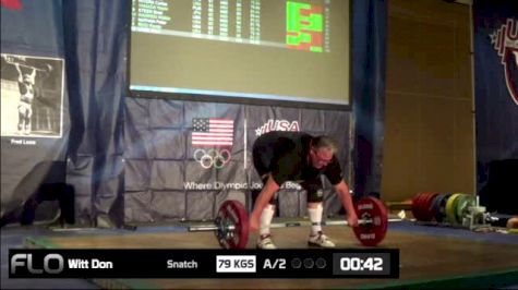 Don Witt (M60, 105+kgs) Snatch 79 kgs