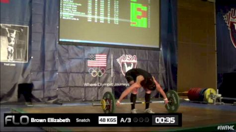 Elizabeth Brown (W50, 53kgs) Snatch 48 kgs 2