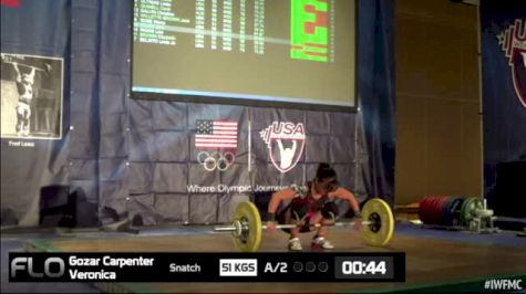 Veronica Gozar-Carpenter (W50, 53kgs) Snatch 51 kgs