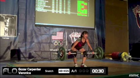 Veronica Gozar-Carpenter (W50, 53kgs) Snatch 49 kgs