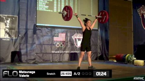 Valerie Matsunaga (W55, 53kgs) Snatch 26 kgs  2