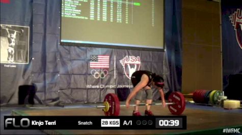 Terri Kinjo (W55, 53kgs) Snatch 28 kgs