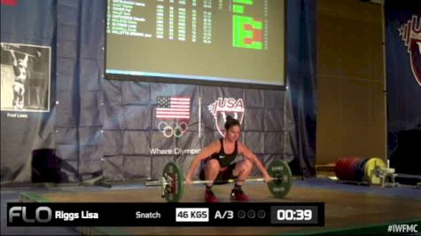 Lisa Riggs (W50, 58kgs) Snatch 46 kgs