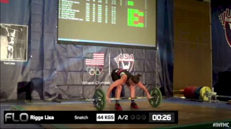 Lisa Riggs (W50, 58kgs) Snatch 44 kgs 2