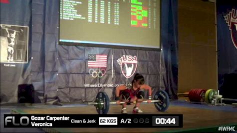 Veronica Gozar-Carpenter (W50, 53kgs) CJ 62 kgs