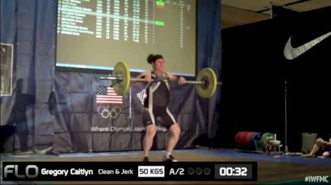 Caitlyn Gregory (W50, 75+kgs) CJ 50 kgs