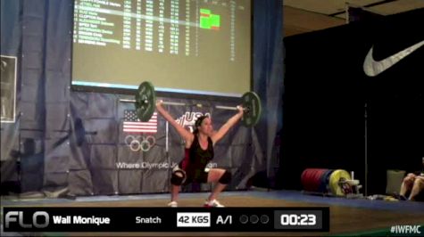 Monique Wall (W50, 63kgs) Snatch 41 kgs