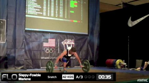 Marlene Slappy-Fowble (W50, 63kgs) Snatch 42 kgs