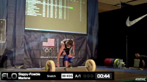 Marlene Slappy-Fowble (W50, 63kgs) Snatch 38 kgs