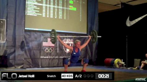 Holli Jetsel (W50, 69kgs) Snatch 40 kgs