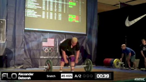 Deborah Alexander (W50, 75+kgs) Snatch 45 kgs 2