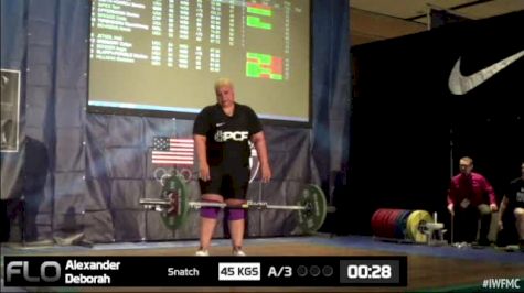 Deborah Alexander (W50, 75+kgs) Snatch 45 kgs 3