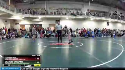 58 lbs Cons. Round 1 - Charles Williams, Vincennes Grapplers Wrestling Club vs Hayden Roll, Perry Meridian Wrestling Club