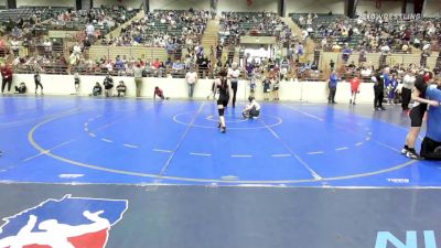 68 lbs Quarterfinal - Lilyana Wilson, Bison Takedown Wrestling Club vs Bennett Moorman, East Jackson Takedown Club