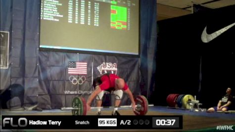 Terry Hadlow (M55, 85kgs) Snatch 95 kgs