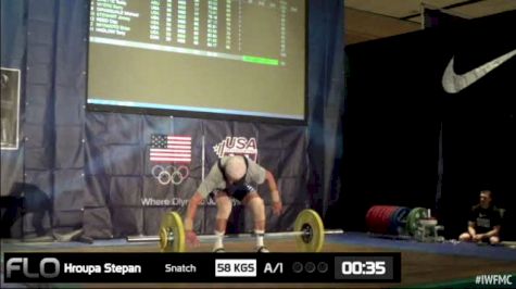 Stepan Hroupa (M55, 69kgs) Snatch 58 kgs