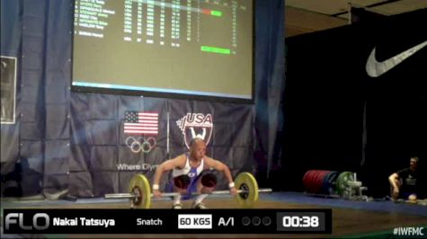 Nakai Tatsuya (M55, 69kgs) Snatch 60 kgs