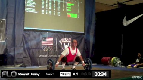 Jimmy Stewart (M55, 85kgs) Snatch 70 kgs