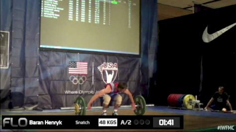 Henryk Baran (M55, 56) Snatch 48 kgs