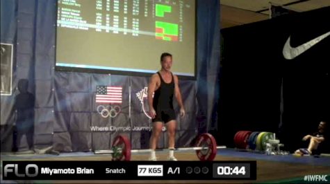 Brian Miyamoto (M55, 62kgs) Snatch 77 kgs