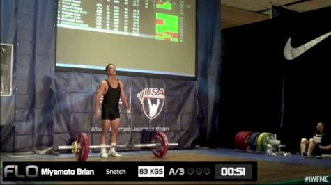 Brian Miyamoto (M55, 62kgs) Snatch 83 kgs