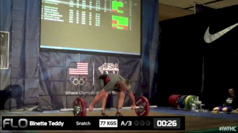 Teddy Binette (M55, 77kgs) Snatch 77 kgs