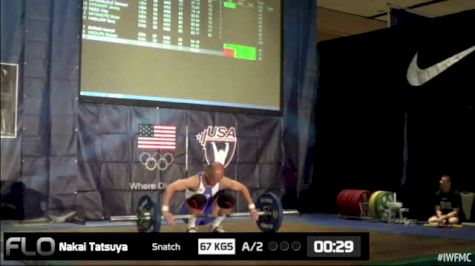 Nakai Tatsuya (M55, 69kgs) Snatch 67 kgs