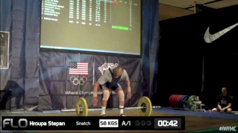 Stepan Hroupa (M55, 69kgs) Snatch 58 kgs 2