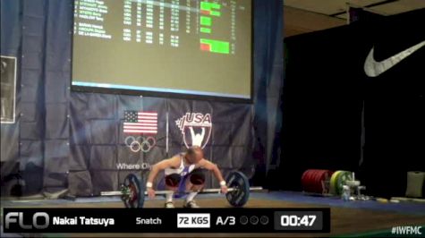 Nakai Tatsuya (M55, 69kgs) Snatch 72 kgs