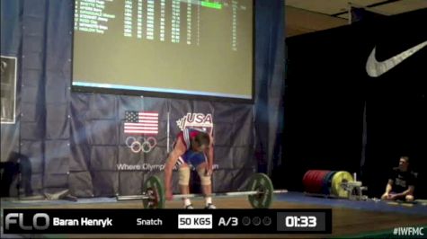 Henryk Baran (M55, 56) Snatch 50 kgs