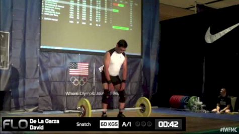 David De La Garza (M55, 77kgs) Snatch 60 kgs