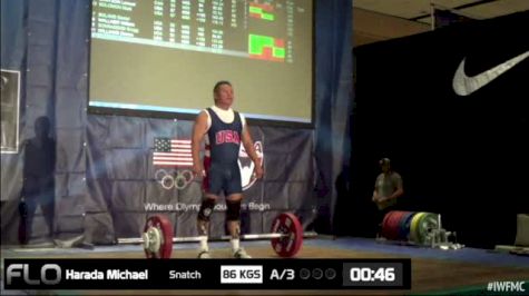 Michael Harada (M55, 94kgs) Snatch 86 kgs 3