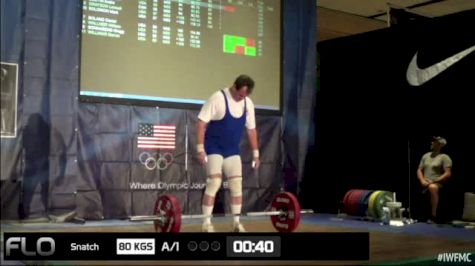 Scott Ragan (M55, 105kgs) Snatch 80 kgs