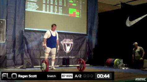 Scott Ragan (M55, 105kgs) Snatch 87 kgs