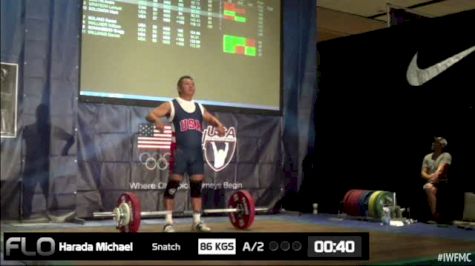 Michael Harada (M55, 94kgs) Snatch 86 kgs 2