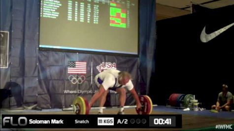 Mark Solomon (M55, 105+kgs) Snatch 111 kgs