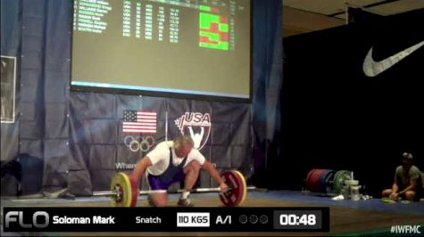 Mark Solomon (M55, 105+kgs) Snatch 110 kgs