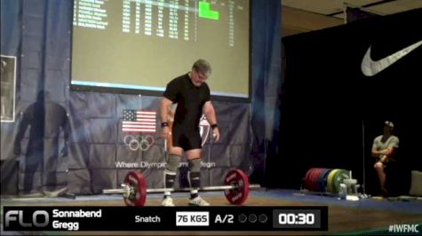 Gregg Sonnabend (M55, 105+kgs) Snatch 76 kgs