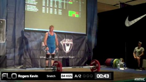 Kevin Rogers (M55, 94kgs) Snatch 84 kgs