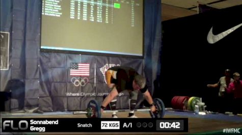 Gregg Sonnabend (M55, 105+kgs) Snatch 72 kgs