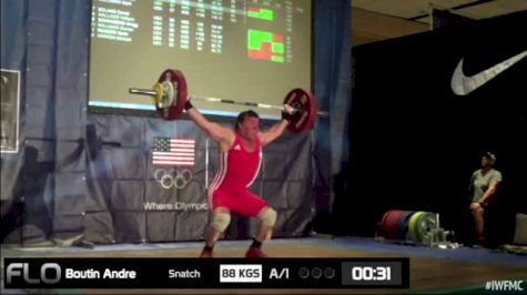 Andre Boutin (M55, 94kgs) Snatch 88 kgs