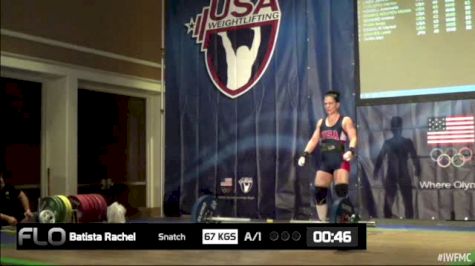 Rachel Batista (W35, 58kgs) Snatch 67 kgs