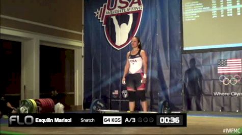 Marisol Esquilin (W40, 63kgs) Snatch 64 kgs