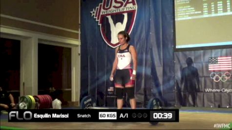 Marisol Esquilin (W40, 63kgs) Snatch 60 kgs