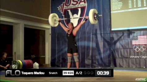 Marilou Toquero (W40, 58kgs) Snatch 39 kgs