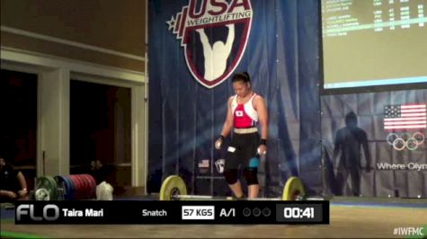 Mari Taira (W40, 58kgs) Snatch 57 kgs