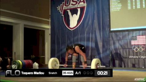 Marilou Toquero (W40, 58kgs) Snatch 35 kgs