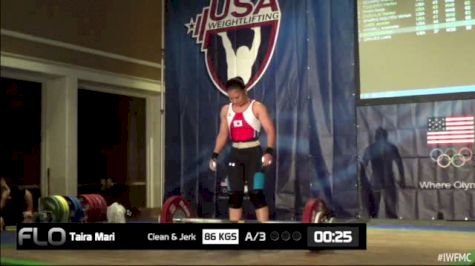 Mari Taira (W40, 58kgs) CJ 86 kgs Masters World Record