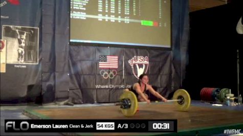 Lauren Emerson (W35,48Kgs) CJ 3 54 kgs